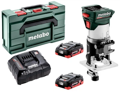 Аккумуляторный кромочный фрезер Metabo FMV 18 LTX BL 8 в Metabox с 2 акб 18V 4Ah, з/у ASC 55 (601742800)