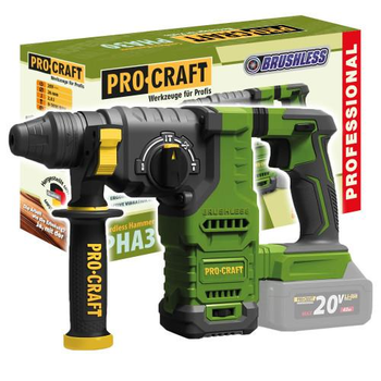 Аккумуляторный перфоратор Procraft PHA30 + АКБ Procraft Battery20/4 + ЗУ Procraft Charger20/1