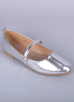 Балетки женские MeideLi ABC15-36 серебрянные 343663_37 (23.5 см)