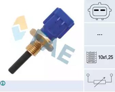 Датчик температуры всасываемого воздуха FAE MAZDA 323F VI, 323 S VI, 5, 6, 626V, CX-7, DEMIO, MPV II, PREMACY 1.3-2.5D 98- ( 33176 )