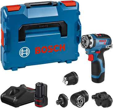 Аккумуляторная дрель-шуруповерт Bosch GSR 12V-35FC бесщеточная в L-Boxx 102 с 40 адаптерами 2 аккумуляторами GBA 12V 3.0Ah и зарядным устройством GAL 12V-40 (06019H3000)