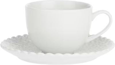 Zestaw filiżanek do herbaty La Porcellana Bianca Momenti ze spodkiem porcelana 200 ml x 6 szt (8027549085437)