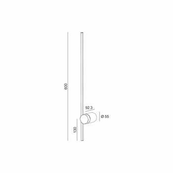 Настенный светильник - бра Skarlat RWLB100 7W BK 3000K черный SK0124B3K