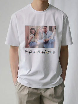 Футболка Friends (Друзі) poster PG04663 goodreclama XS Білий