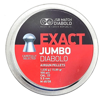 Пули JSB Exact Jumbo кал. 5.52мм 1.03г 500шт