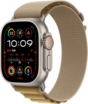 Смарт-часы Apple Watch Ultra 2 (2024) GPS + Cellular 49mm Natural Titanium Case with Tan Alpine Loop - Small (MX4E3UL/A)