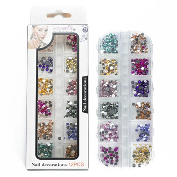 Набір страз для манікюру Aoyasiyue Nail Decoration асорті 12 шт № 3 Кольорові