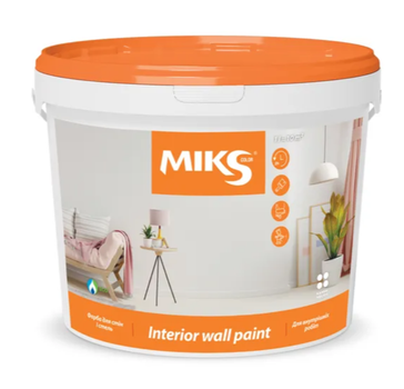 Фарба акрилова матова для стін та стелі Miks Color Interior (Біла) 1,4 кг