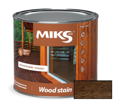 Лак-лазур для дерева Miks Color Woodstain (Палісандр) 0,6 кг