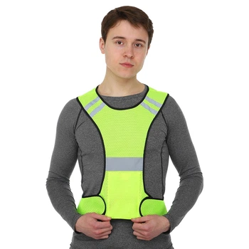 Жилет безпеки світловідбивний сигнальний на липучках Zelart RST-09 Neon Green