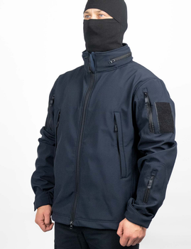 Демісезонна тактична куртка WinTac Soft Shell Stalker Dark Navy Blue L темно синя