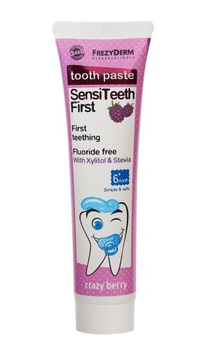 Перша дитяча гелеподібна зубна паста FrezyDerm Sensiteeth First Toothpaste без фтору 40 мл