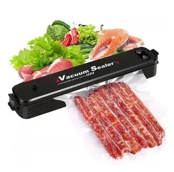 Вакуумний пакувальник для продуктів Vacuum Sealer Euromax 90W, вакуумне пакувальне обладнання, вакууматор ручний, побутовий, чорний