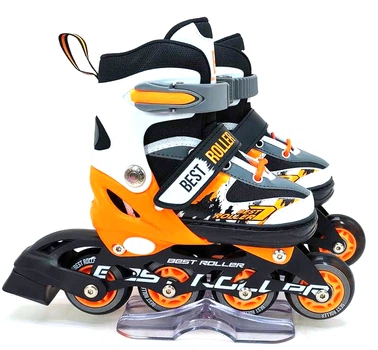 Детские раздвижные ролики Best Roller 61720-S, PU колеса, размер 28-32, Оранжевые