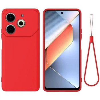 Силіконовий (TPU) чохол Deexe Silicone Case для TECNO Pova 6 Neo - Red