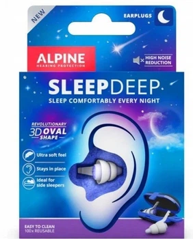 Захисники слуху Alpine Sleep Deep білі Alpine Sleep Deep затички для сну Alpine 111.21.158
