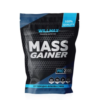 Купити для набору маси Товарwillmax Mass Gainer 2000 грам Вишня