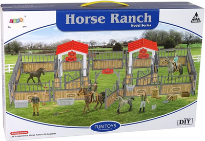 Zestaw do zabawy Leantoys Horse Ranch Ranczo z akcesoriami (5905214971953)