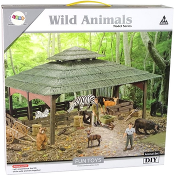 Zestaw do zabawy LEAN Toys Wild Animals Wiata ze zwierzętami z akcesoriami (5905214971991)