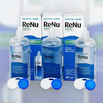 Комплект 3 шт 1080 мл Раствор для линз Bausch & Lomb ReNu MultiPlus 360 мл + контейнер Реню Вода Жидкость