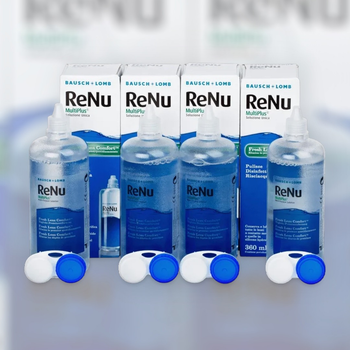 Комплект 4 шт 1440 мл Раствор для линз Bausch & Lomb ReNu MultiPlus 360 мл + контейнер Реню Вода Жидкость