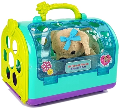 Zestaw weterynaryjny Leantoys Pet First z psem i transporterem (5905214973322)