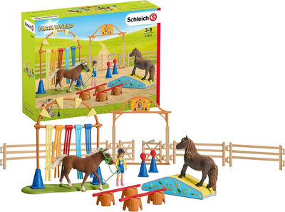 Zestaw do zabawy Schleich Farm World Trening zręcznościowy dla kuców (4055744029875)