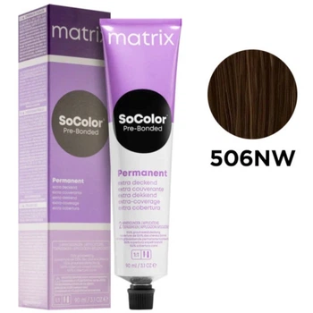 Крем-фарба для сивого волосся Matrix SoColor Pre-Bonded Extra Coverage 506NW - Темний Блонд Натуральний Теплий 90 мл