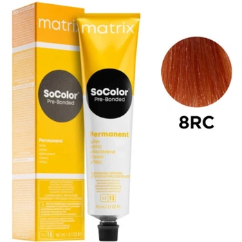 Стійка крем-фарба Matrix SoColor Pre-Bonded 8RC - Червоно-мідний світлий блондин 90 мл