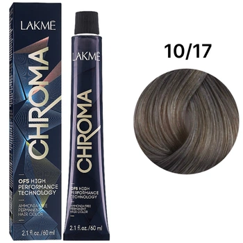 Фарба LAKME Chroma Permanent Hair Color Безаміачна для волосся 10/17 Blue Ash Platinum Blonde 60 мл
