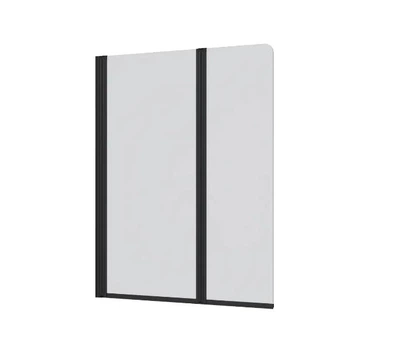 Стеклянная шторка для ванны AVKO Glass RDY19 60+40x140 Black матовая