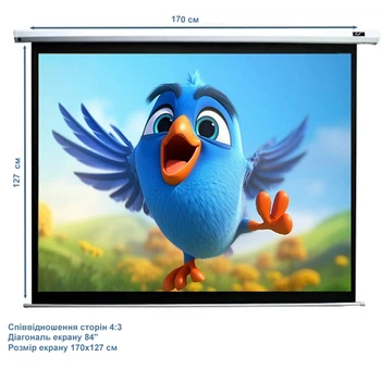 Проекційний екран ELITE SCREENS M84NWV настінний ручний 84" 170x127см 4:3