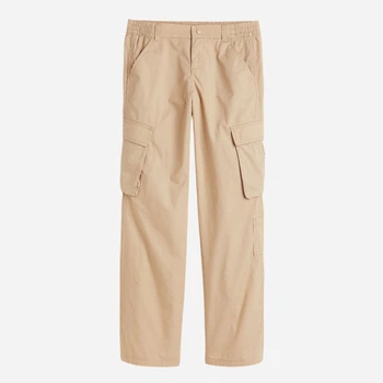 Брюки женские H&M 1059071_тем.беж 36 Темно-бежевые (KAY2000001536643)