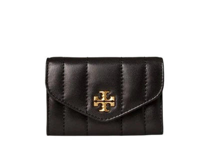 Женский кошелек Tory Burch Willa Flap Card Case черная кожа 11,5 х 8 см (339006)