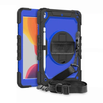 Чехол ARM Cover Apple iPad 8 (10.2" экран) противоударный с подставкой 360° Black/Blue