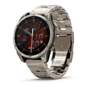 Смарт-часы GARMIN Fenix 8 47mm AMOLED Sapphire Titanium with Vented Titanium Bracelet (010-02904-40)