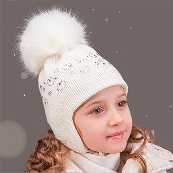 Зимняя шапка детская Tutu 2 - 4 года Вязка Молочный 48-52 (3-001191-Молочный-48-52)