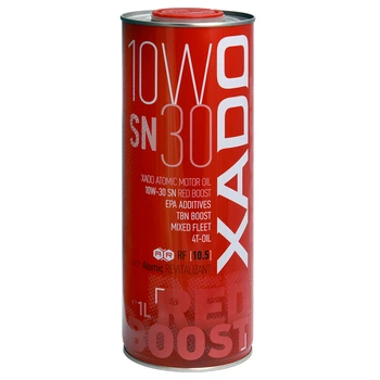 Моторное масло для генератора XADO Atomic Oil 10W-30 SN Red Boost 1 л XA 26111