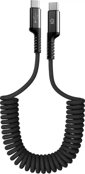 Кабель ArmorStandart AR17 Spiral USB-С to USB-C 3A 1 m Black (ARM75392)