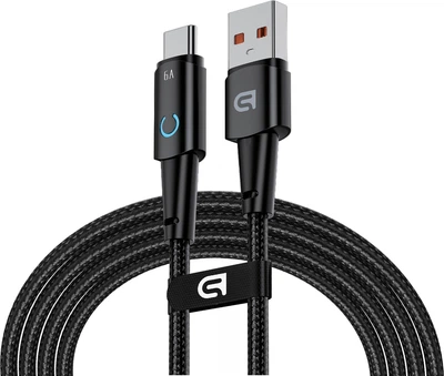Кабель ArmorStandart AT-AC USB Type A to USB Type-C 66W 1.2 m Black (ARM75867)