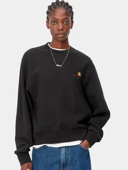Світшот жіночий Carhartt WIP American Script Sweatshirt W I033649-89XX XS Чорний (4064958867159)