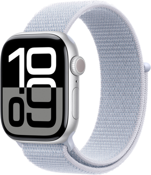 Смарт-годинник Apple Watch Series 10 GPS 42mm Silver Aluminium Case with Blue Cloud Sport Loop (MWWD3)