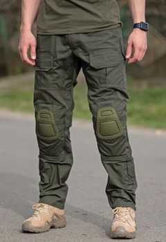 Чоловічі тактичні штани з наколінниками Rip-stop Олива (2XL)
