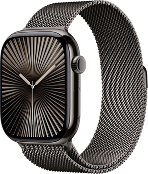 Смарт-годинник Apple Watch Series 10 GPS + Cellular 46mm Slate Titanium Case with Slate Milanese Loop - S/M (MC7R4)