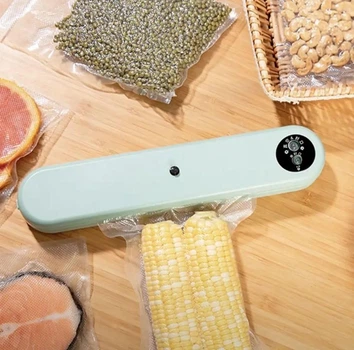 Вакууматор бытовой Vacuum Sealer SY-188 вакуумный упаковщик бирюзовый
