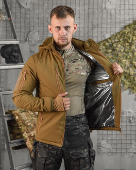 Тактична демісезонна куртка SoftShell Omni-Heat L койот (88819)