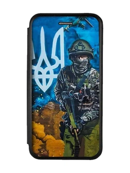 Чохол-книжка чорний з малюнком на Xiaomi Redmi 14C / Poco C75 Захисник (принт 349)