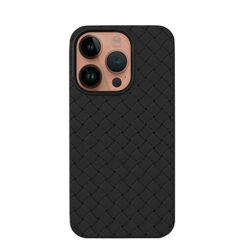 Плетеный чехол для iPhone 16 Pro Weaving Full Case Черный