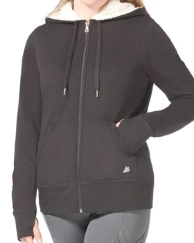 Толстовка-шерпа Free 2B Active by Free Country Womens Luxe+ Zip Sherpa Hoodie Color: Black M
