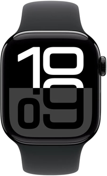 Smartwatch Apple Watch Series 10 GPS + Cellular 46mm Jet Black Aluminium Case with Black Sport Band - M/L (MWY43)